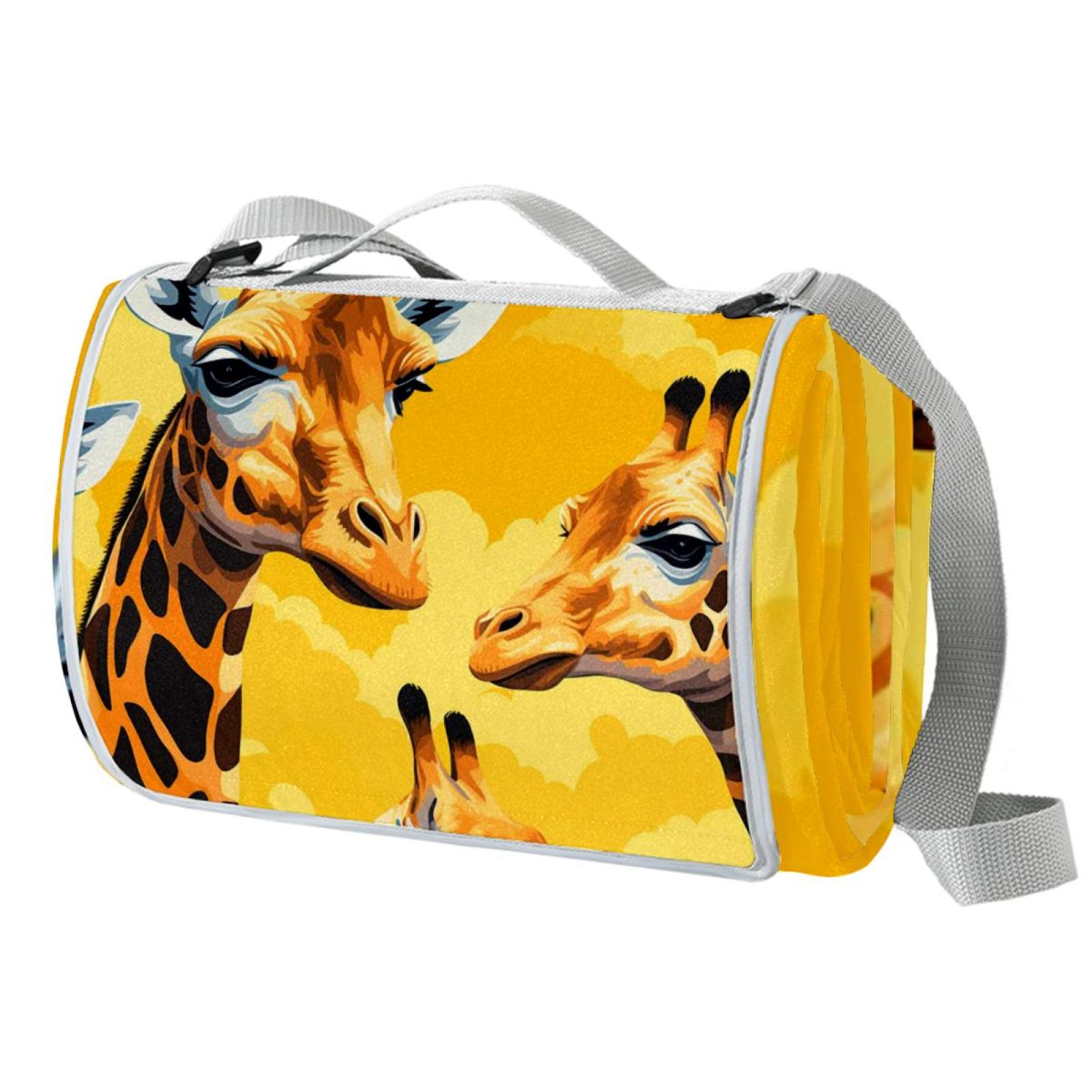 Deer Canvas Picnic Mat Waterproof Outdoor Blanket for Camping, Beach