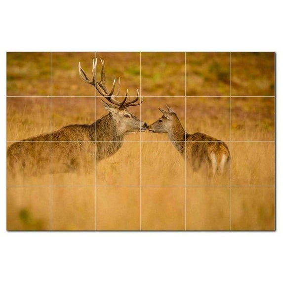 Deer Ceramic Tile Mural Kitchen Backsplash Bathroom Shower, 402720-L64