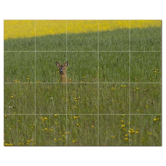 Deer Ceramic Tile Mural Kitchen Backsplash Bathroom Shower, 402779-M54
