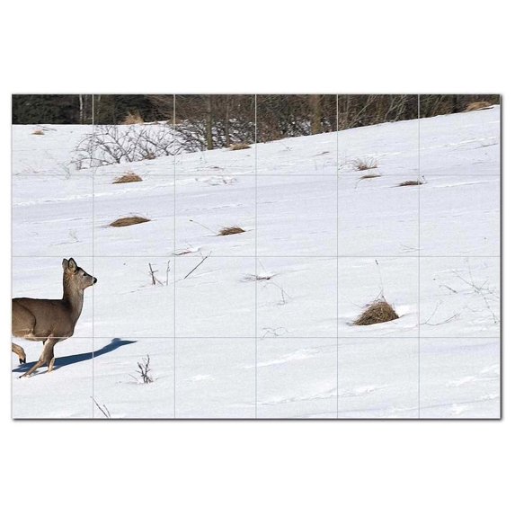Deer Ceramic Tile Mural Kitchen Backsplash Bathroom Shower, 402781-L64