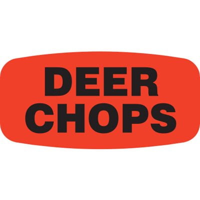 Deer Chops Food Store Labels .625" x 1.25" 1000 each per roll Great Quality Stickers Decals
