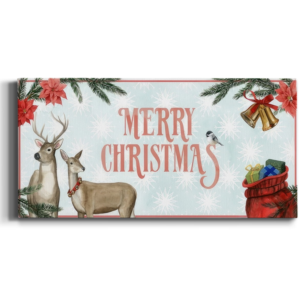 Deer Christmas Collection D- Gallery Wrapped Canvas