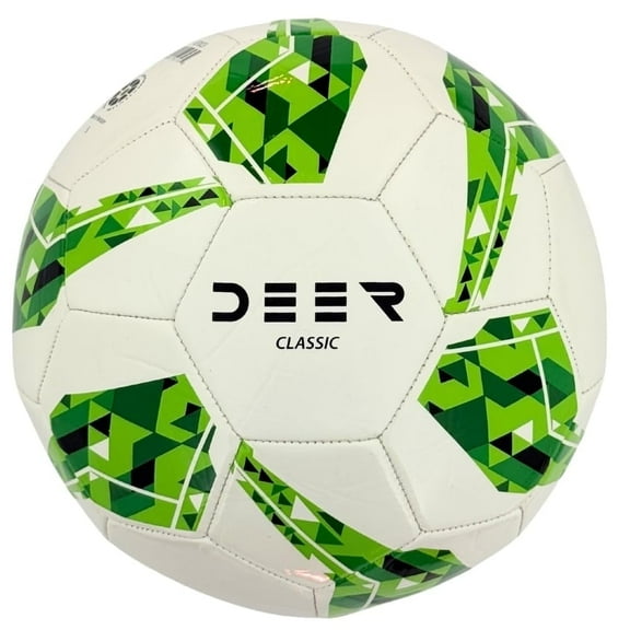 Deer Classic 32 Soccer Ball – for Club Match, Training, Match Performance, Indoor & Outdoor Soccer, Suitable for Grass & Astro | 32 Panel, Rubber Bladder | Size 5 for Youth & Adult Soccer Players |