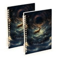 thumbnail image 1 of Deer Clouds Ring Binder Notebook Journey Note Diary College Ruled Spiral Notebook Study Loose Leaf Paper A5 60 Pages, 1 of 8
