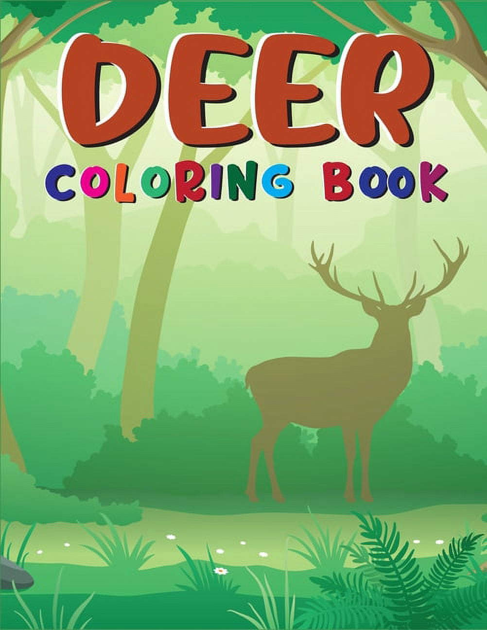 Deer Coloring Book : Adult Deer Coloring Book For Relaxing, Calming, Stress Relieving Designs (Dover Nature Coloring Book) (Paperback)
