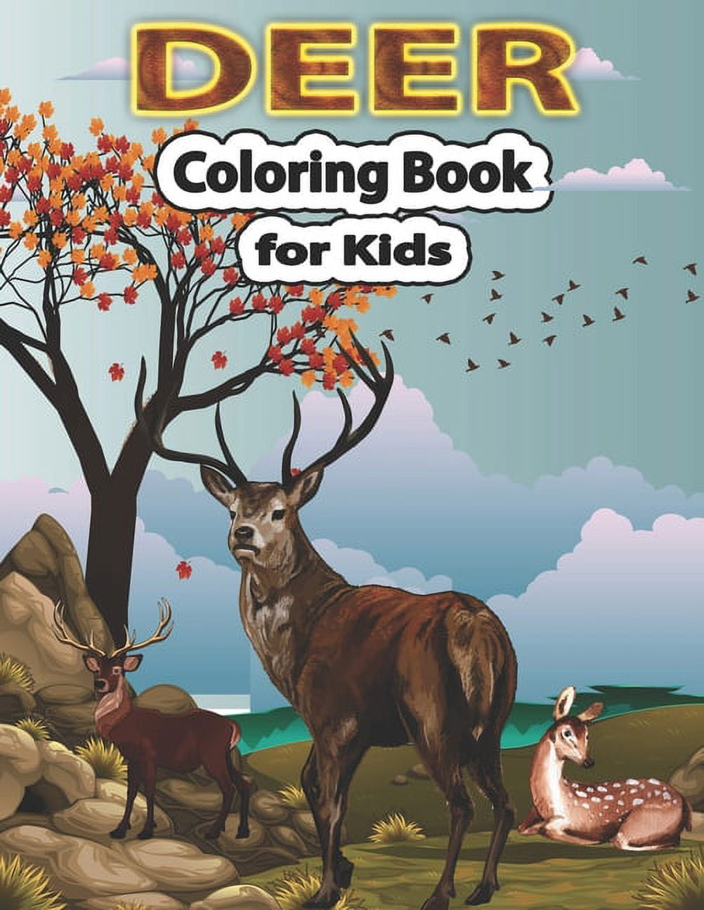 Deer Coloring Book for Kids: A Cute Deer Coloring Pages for Kids ...