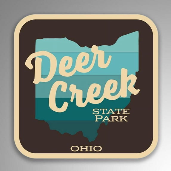 Deer Creek State Park Decal Sticker | 4-Inches By 4-Inches | Vinyl Sticker | UV Protective Laminate | SP090