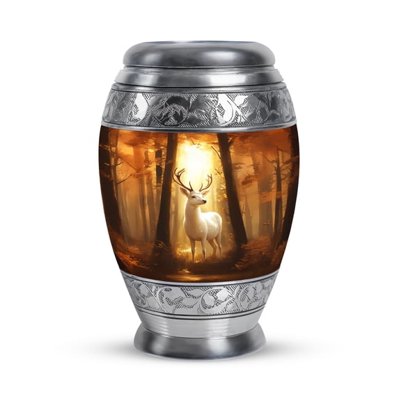 Deer Cremation Urns For Human Ashes Adult Female And Male, Little Urns For Adults Boy, 3 Inch, Keepsake Urn For Man And Women, Golden Small Decorative Memorial Gift For Mom,