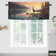 thumbnail image 1 of Deer Curtain Valance for Kitchen Wild Animal Autumn Hunting Jungle Rustic Cabin Window Valance for Living Room Bedroom, Kitchen Valance Rod Pocket Window Decor Curtain 54 by 18 in, 1 Panel, 1 of 6