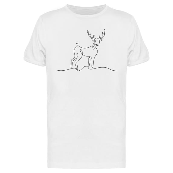 Deer Design T-Shirt Men -Image by Shutterstock, Male Medium