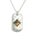 thumbnail image 1 of Deer Diamond Buck Hunting Military Dog Tag Pendant Necklace with Chain, 1 of 5