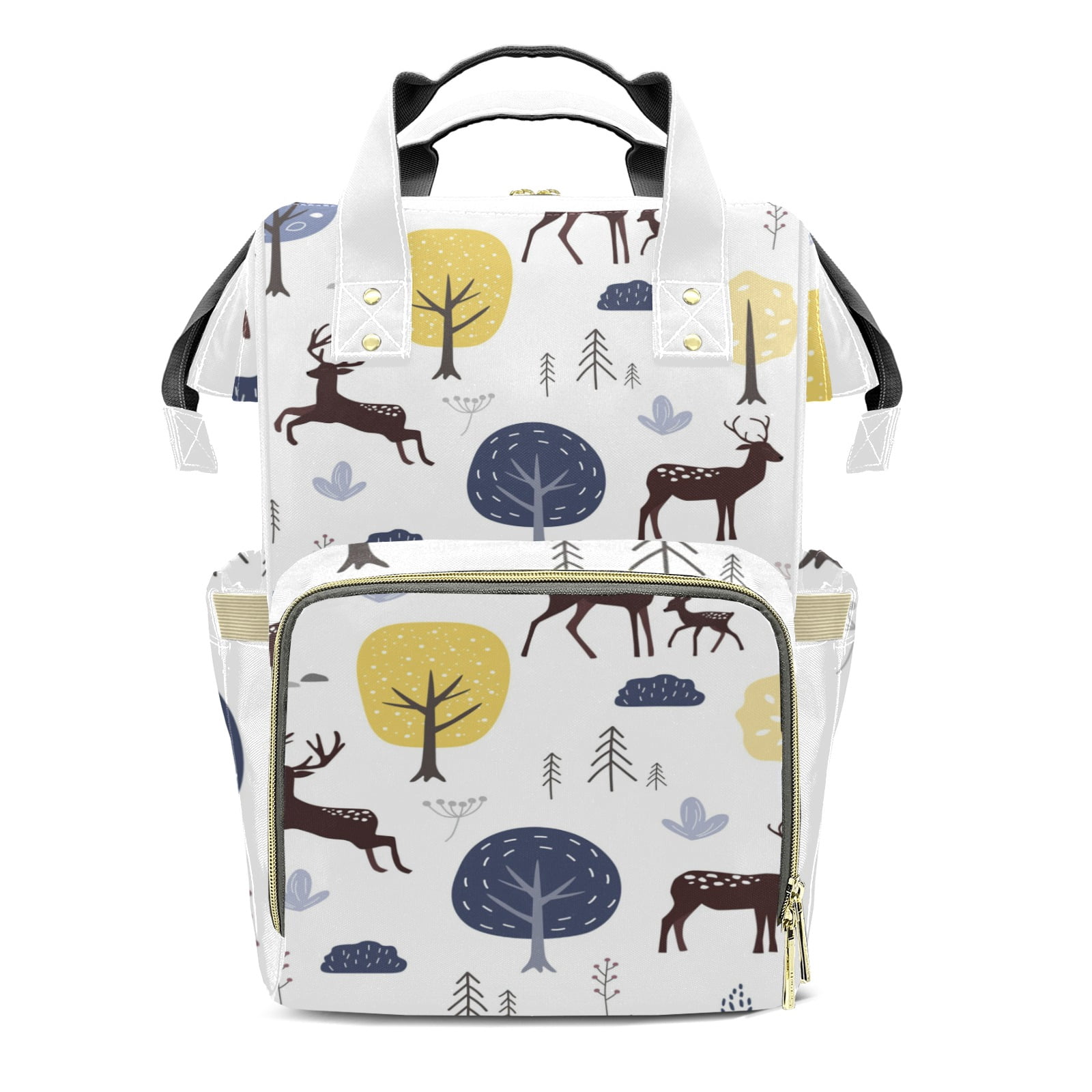 Deer Diaper Backpack – Large Capacity, Insulated Baby Bottle Pocket, Multifunctional Mommy Bag for Boys & Girls