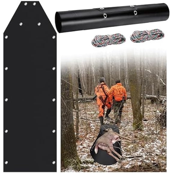 Deer Drag Sled, Heavy Duty Multi Purpose Utility Sled, Portable Tear Resistants Thickened Snow Sledding Pad with Pull Rope Hauling Ice Fishing Supplies$$Sport & Recreation Other