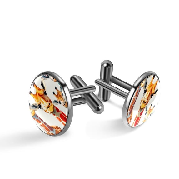 Deer Elegant Stainless Steel Cufflinks Set for Men | Suitable for Formal Attire | for Work or Evening Events
