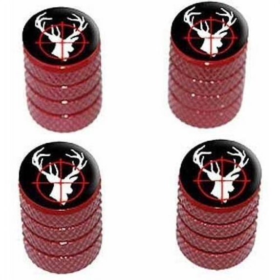 Deer Elk Buck Hunting Tire Rim Wheel Aluminum Valve Stem Caps, Multiple Colors