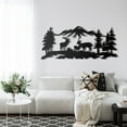 thumbnail image 1 of Deer Family Metal Wall Art for Home and Outside - Wall-Mounted Geometric Metal Wall Art - Drop Shadow 3D Effect Wall Decoration for Living Room Bedroom, 1 of 1