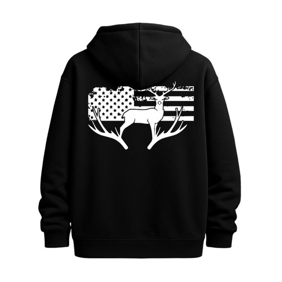 Deer Flag Hoodie hoodies & sweatshirt flag mens sweater hoodie black Solid Color Design Long Sleeve Casual Hooded Sweatshirt streetwear usa Casual Unisex Shirt Short Sleeve tshirts