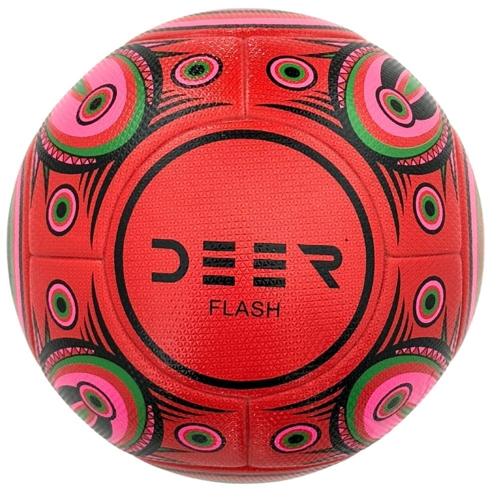 Deer Flash Soccer Ball – for Club, Training, Match Performance,Indoor & Outdoor Soccer,Suitable for Grass & Astro | 14 Panel, Fabric Wrapped Rubber Bladder | Size 5 for Youth & Adult Soccer Players |