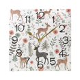 Deer Floral Branches Wall Clock 7.78" NonTicking Silent Battery
