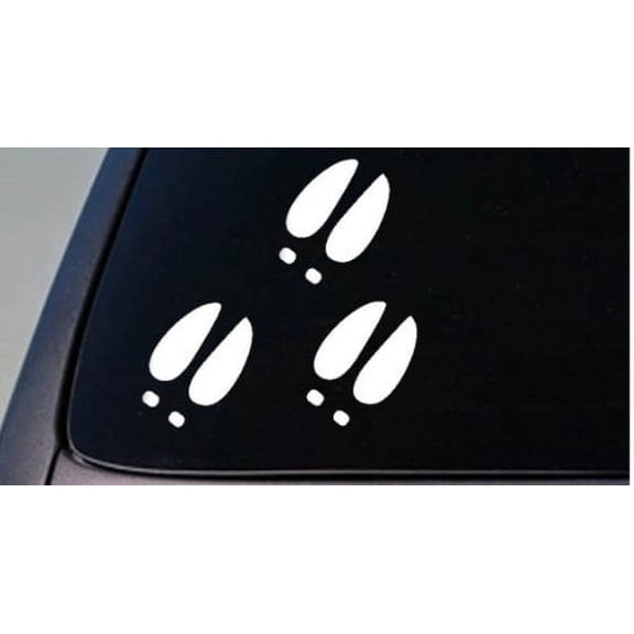 Deer Footprint 4x3.5" Sticker Set of 3 Hunting Bow Hunting Decal *D661*