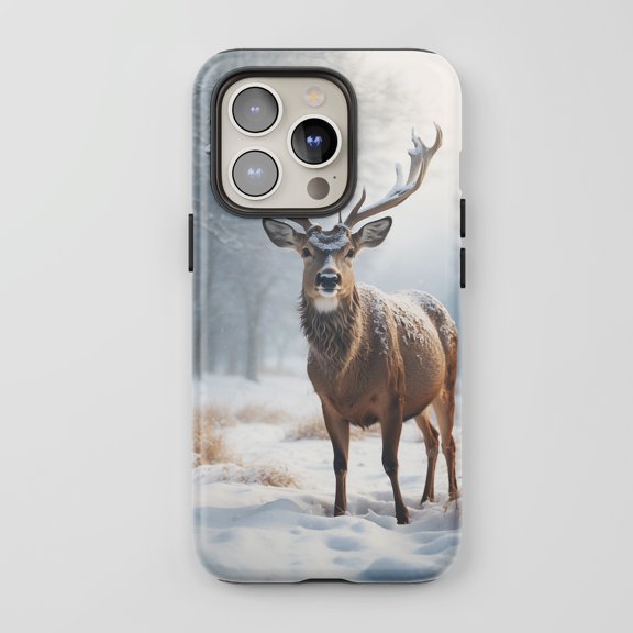 Deer For All iPhone Series Tough Phone Case Winter Nature Design