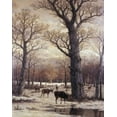 thumbnail image 1 of Deer Foraging, Winter, 19th C., Artist Unknown Poster Print (24 x 36), 1 of 1