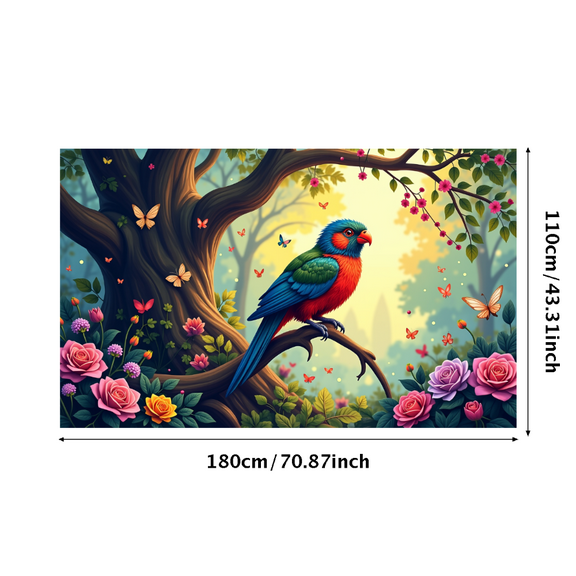 Deer Forest Scene Backdrop for Birthday Celebration Background Banner Photography Party Supplies Decorations Wedding Event Props Holiday