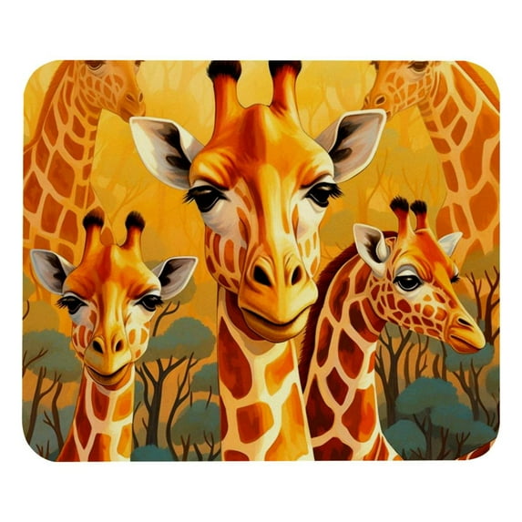 Deer Gaming Mousepad Mouse Mat Desk Mat - Square, 8.3x9.8 Inch, Non-Slip Rubber Bottom, Printed, Suitable for Office and Gaming