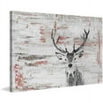 thumbnail image 1 of "Deer Glare" Painting Print on Wrapped Canvas, 1 of 7