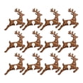 thumbnail image 1 of Deer Glow LED Christmas Reindeer Wall Decorations 3D Wooden Light Up Decor, Indoor Home Display Holiday Accent Hanging Ornament for Fireplace Window Living Room Party Festive Scene (12pcs 12in), 1 of 8