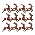 thumbnail image 1 of Deer Glow LED Christmas Reindeer Wall Decorations 3D Wooden Light Up Decor, Indoor Home Display Holiday Accent Hanging Ornament for Fireplace Window Living Room Party Festive Scene (12pcs 12in), 1 of 8