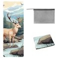 thumbnail image 1 of Deer Gym Towel with Storage Bag, 72.8"x26.8", Suitable for Yoga, Pilates, Fitness, Hot Yoga Towel, Yoga Mat Towel, Yoga Towels, 1 of 6