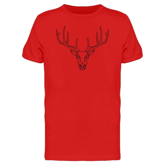 Deer Head Animal Sketch Tee Men's -Image by Shutterstock