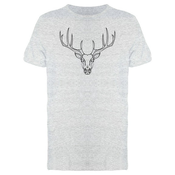 Deer Head Animal Sketch T-Shirt Men -Image by Shutterstock, Male XX-Large