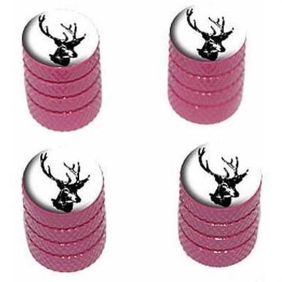 Deer Head Buck Deer Hunting Tire Rim Wheel Aluminum Valve Stem Caps, Multiple Colors