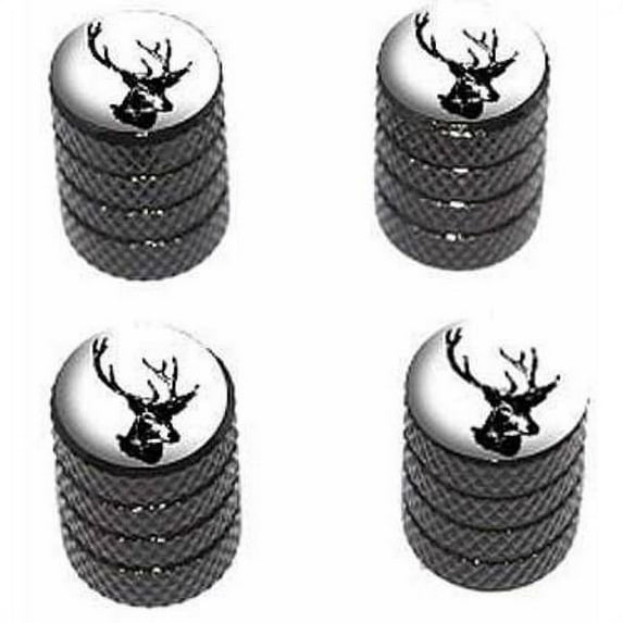 Deer Head Buck Deer Hunting Tire Rim Wheel Aluminum Valve Stem Caps, Multiple Colors