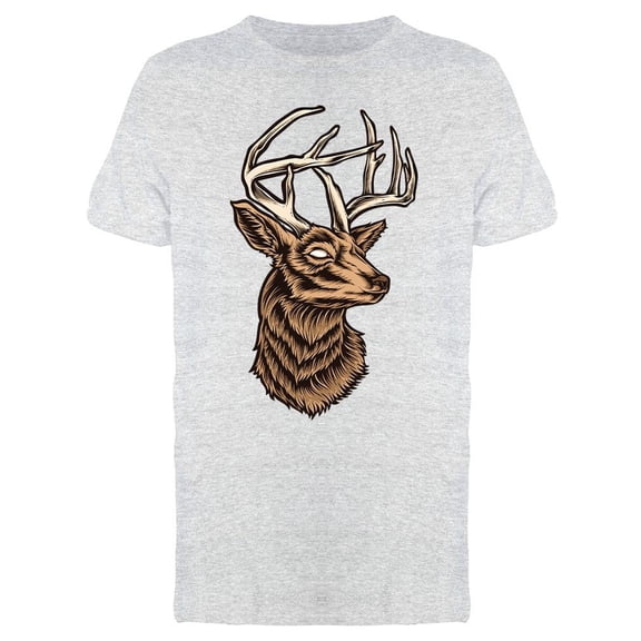 Deer Head Design T-Shirt Men -Image by Shutterstock, Male Medium
