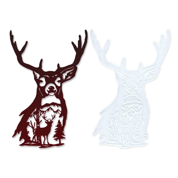 Deer Head Wall Hanging Resin Silicone Mold, Deer Epoxy Casting Mold for Wall Hanging Mount Home Office Decoration, DIY Crafts Door Wall Art Party Decoration