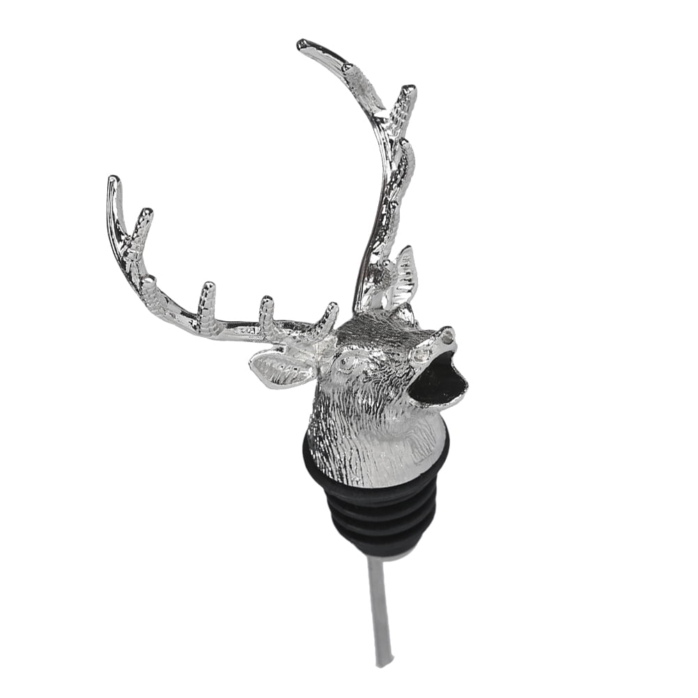 Deer Head Shaped Wine Pourer Animal Bottle Stopper Creative Wine Liquor Pourer for Bar Party