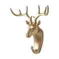 thumbnail image 1 of Deer Head Single Hook, Decorative Wall Hooks –Hooks for Hanging Keys, Hats and Jewelry | Gold Wood Wall Hook, 1 of 7
