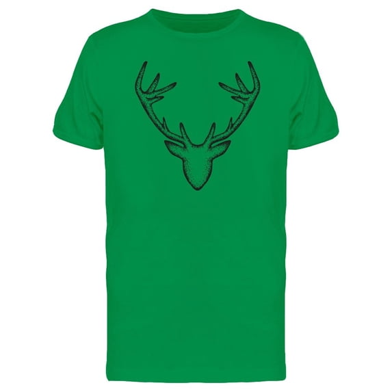 Deer Head Sketch Silhouette Tee Men's -Image by Shutterstock