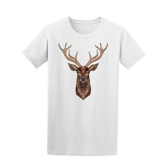 Deer Head Stylized In Zendoodle Tee Men's -Image by Shutterstock