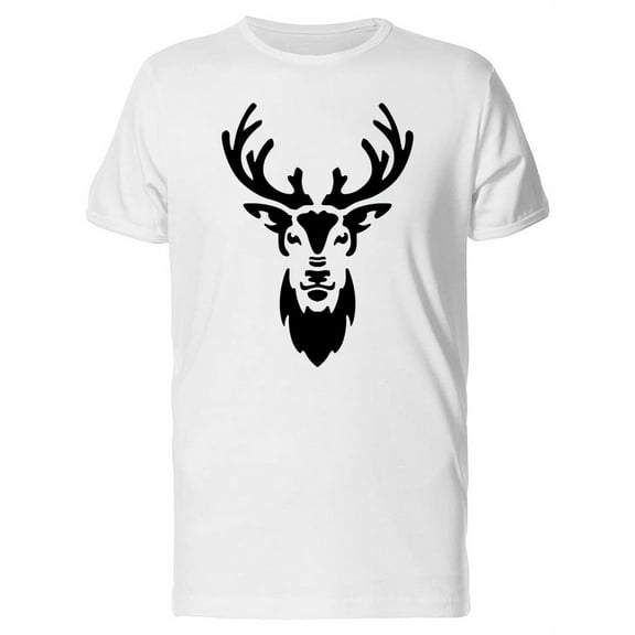 Deer Head T-Shirt Men -Image by Shutterstock, Male Large