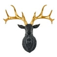 thumbnail image 1 of Deer Head Wall Decor Modern Deer Horn Statue 3D Wall Sculpture for Living Room Office Bedroom Resin Animal Head Home Decoration Gift, 1 of 4