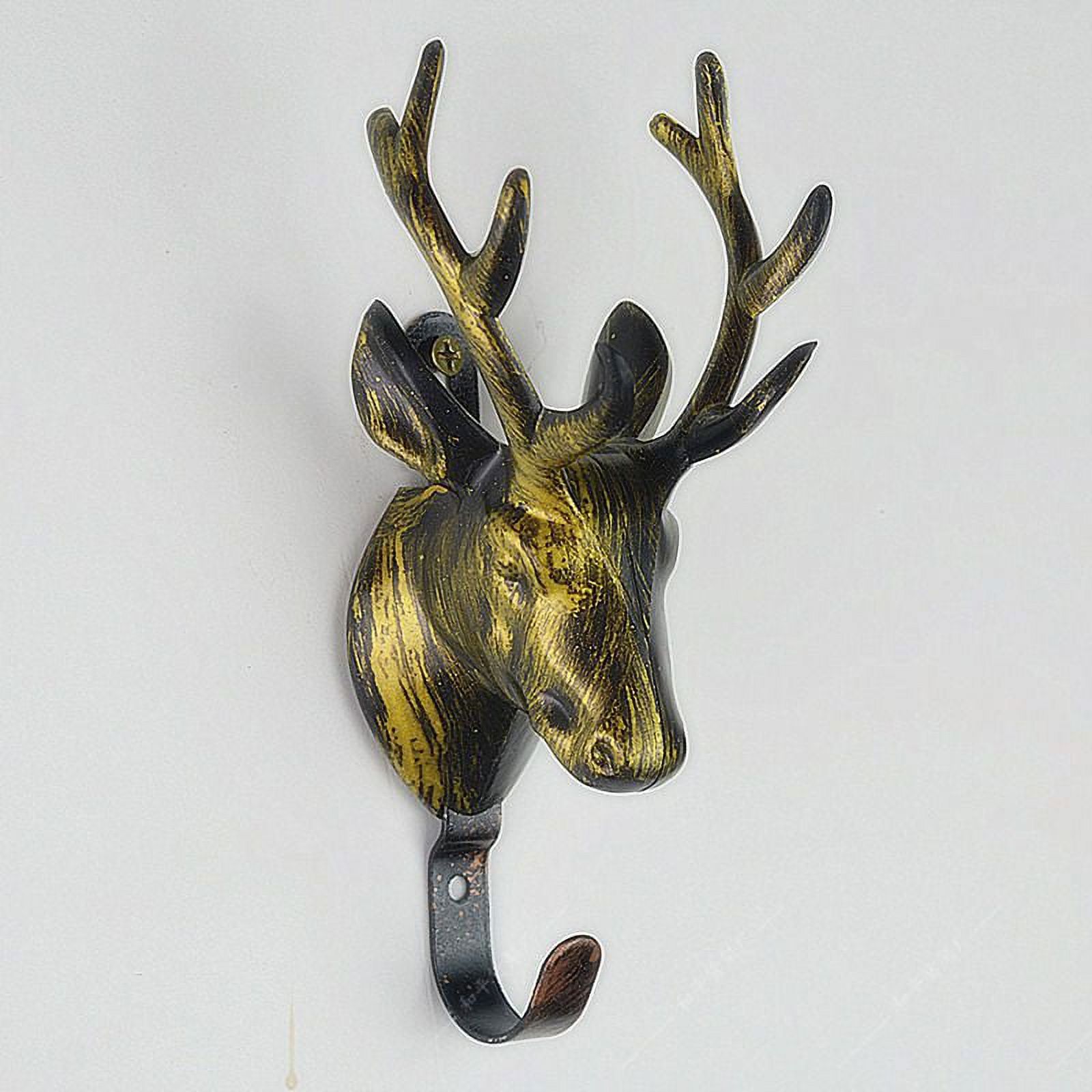 Deer Head Wall Hook Multiuse Wall Hook Decorative Antler Design Clothes Hanging Rack