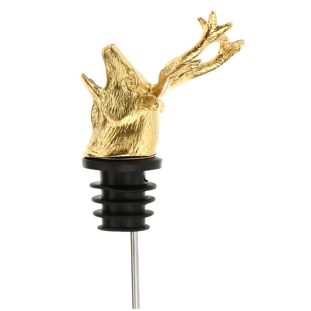 Deer Head Wine Pourer Animal Bottle Stopper Creative Wine Aerator for Bar Party Restaurant