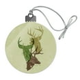 thumbnail image 1 of Deer Heads Trio Design Hunting Hunter Camouflage Acrylic Christmas Tree Holiday Ornament, 1 of 7