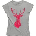 thumbnail image 1 of Deer Hipster Xmas Festive Christmas Moose Snow Top Pocket T-Shirt, 1 of 4