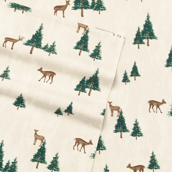 Eddie Bauer Flannel Sheet Set Color: Deer Hallow Size: KING SET