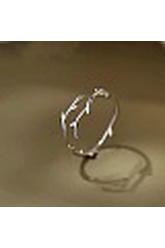 Deer Horn Rhodium Plated 925 Sterling Inner Diameter: 20mm Silver Cuff Rings Platinum
